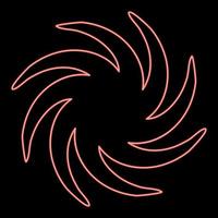 Neon whirpool red color vector illustration flat style image