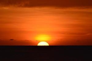 Sunset At The Beach, Tanjung Aru Beach, Kota Kinabalu, Borneo,Sabah, Malaysia photo