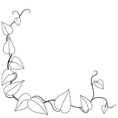 Simplicity ivy freehand drawing flat design.