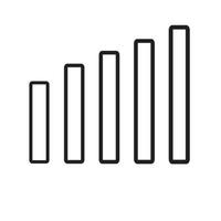 Graphic icon and line graph set vector illustration