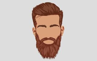 ilustración de barba realista vector