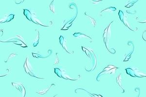 Feather seamless pattern vector