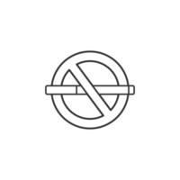 Vector no smoking icon in outline style