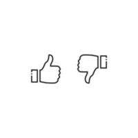Thumbs up and thumbs down icons vector