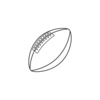 Vector american football icon in outline style