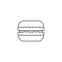 Macaroon outline icon. Premium style design for cake Shop collection vector