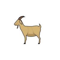 Goat cartoon vector illustration isolated on white background