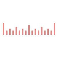 Neon scale ruler red color vector illustration image flat style