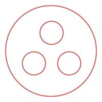 Neon symbol deaf-mute or workgroup red color vector illustration image flat style