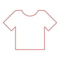 Neon t-shirt red color vector illustration image flat style