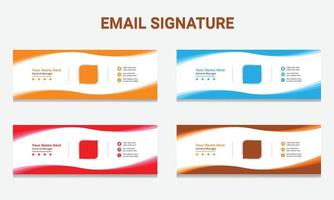 Email Signature Template Design For Professional Business idea. vector