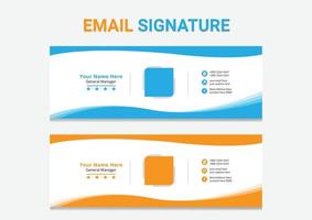 Corporate modern email signature template design vector