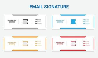 diseño de plantilla de firma de correo electrónico para idea de negocio profesional. vector