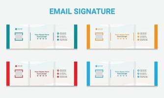 Email Signature Template Design For Professional Business idea. vector