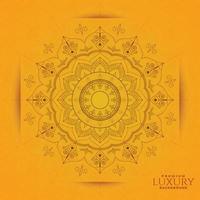 Luxury Mandala Background design Vector Template. Ornamental circular mandala with golden color