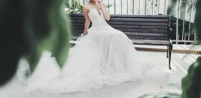 a gorgeous bride in a wedding dress photo