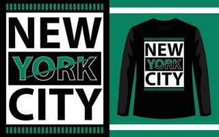 New York city modern typography lettering t shirt design vector