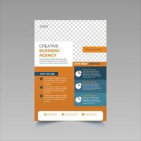 A4 Size Corporate Flyer Template For Business and Marketing vector