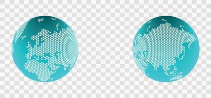 Earth globe icons vector