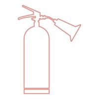 Neon fire extinguisher red color vector illustration flat style image