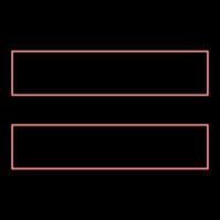 Neon sign equally red color vector illustration flat style image