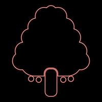 Neon fruit tree red color vector illustration flat style image