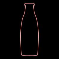 Neon bottle red color vector illustration flat style image