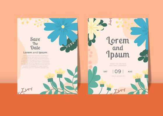 Floral Wedding Invitation Isolated on A Realistic Background