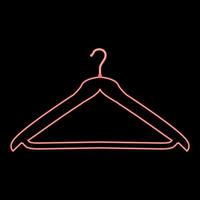 Neon hanger red color vector illustration flat style image