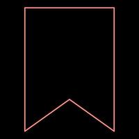 Neon bookmark red color vector illustration flat style image
