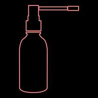 Neon throat spray red color vector illustration flat style image