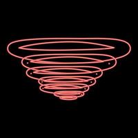 Neon whirlwind red color vector illustration image flat style