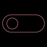 Neon toggle switch red color vector illustration flat style image