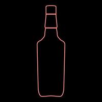 Neon whisky red color vector illustration flat style image