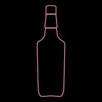 Neon whisky red color vector illustration flat style image