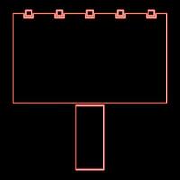 Neon bigboard red color vector illustration flat style image