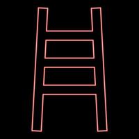 Neon ladder red color vector illustration flat style image