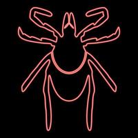 Neon tick red color vector illustration image flat style