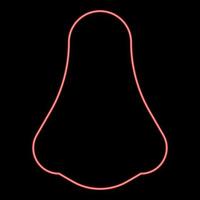 Neon nose red color vector illustration image flat style