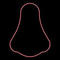 Neon nose red color vector illustration image flat style