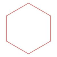 Neon hexagon red color vector illustration image flat style