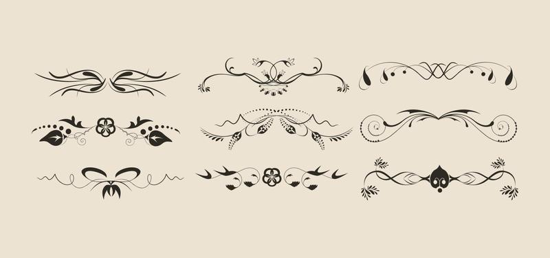 Ornamental Rule Lines in Different Design vector eps 10