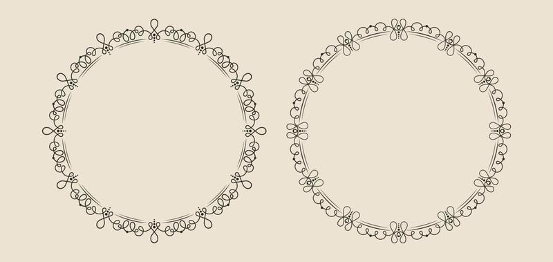 set of circle frames vector eps 10