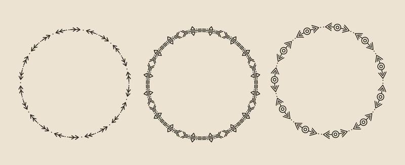 decorative circle frames vector