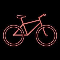 Neon bycicle red color vector illustration flat style image