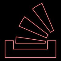 Neon stacking the tray red color vector illustration image flat style