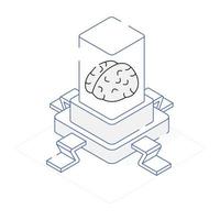 Mind preservation icon in isometric style vector