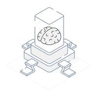 Mind preservation icon in isometric style vector