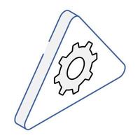 Premium isometric icon of engineering mind vector