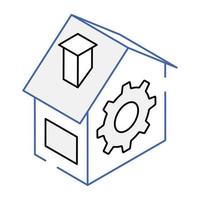 Trendy isometric icon of home management vector